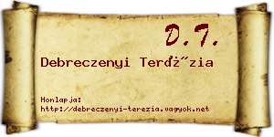 Debreczenyi Terézia névjegykártya