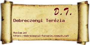 Debreczenyi Terézia névjegykártya